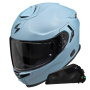 Casque Integral Scorpion Exo GT SP Air Solid Celestial Blue Mat + Kit bluetooth Exo-Com Link-1C