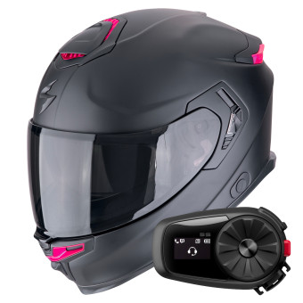 Integral Scorpion Exo GT SP Air Solid Matt Black Pink + Kit Bluetooth 5S Solo