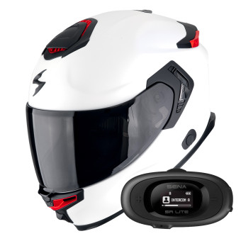 Integral Scorpion Exo GT SP Air Solid White Pearl Matt + Kit bluetooth 5R Lite Solo