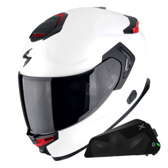 Integral Scorpion Exo GT SP Air Solid White Pearl Matt + Kit bluetooth Exo-Com Link-1C
