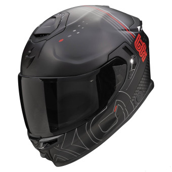 Scorpion Exo GT SP Air Techlane Black Mat Grey Red + Kit Bluetooth Lokui K30