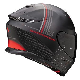 Scorpion Exo GT SP Air Techlane Black Mat Grey Red + Kit Bluetooth Lokui K30