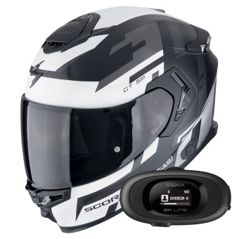 Integral Scorpion Exo GT SP Air Tornado Matt Black Silver + Kit bluetooth 5R Lite Solo