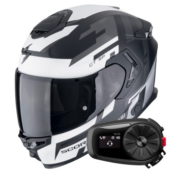 Integral Scorpion Exo GT SP Air Tornado Matt Black Silver + Kit Bluetooth 5S Solo