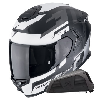 Integral Scorpion Exo GT SP Air Tornado Matt Black Silver + Kit bluetooth Exo-Com Link-1