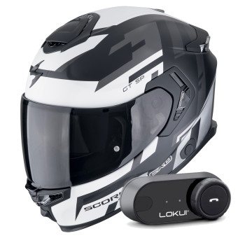 Integral Scorpion Exo GT SP Air Tornado Matt Black Silver + Kit Bluetooth Lokui K30