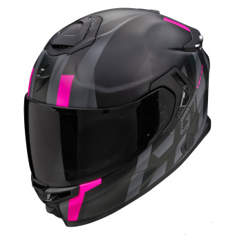 Scorpion Exo GT SP Air Touradven Black Mat Pink + Kit bluetooth Exo-Com Link-1