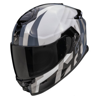 Scorpion Exo GT SP Air Touradven White Silver + Kit bluetooth Exo-Com Link-1C