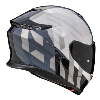 Scorpion Exo GT SP Air Touradven White Silver + Kit bluetooth Exo-Com Link-1C