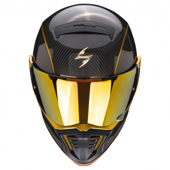 Scorpion EXO-HX1 Carbon SE Black Gold + Kit bluetooth Exo-Com Link-1