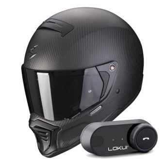 Integral Scorpion EXO-HX1 Carbon SE Matt Black + Kit Bluetooth Lokui K30
