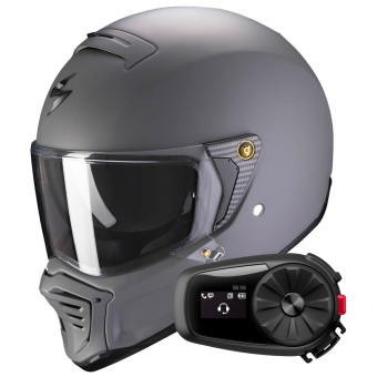 Integral Scorpion EXO-HX1 Matt Grey Cement + Kit bluetooth 5S