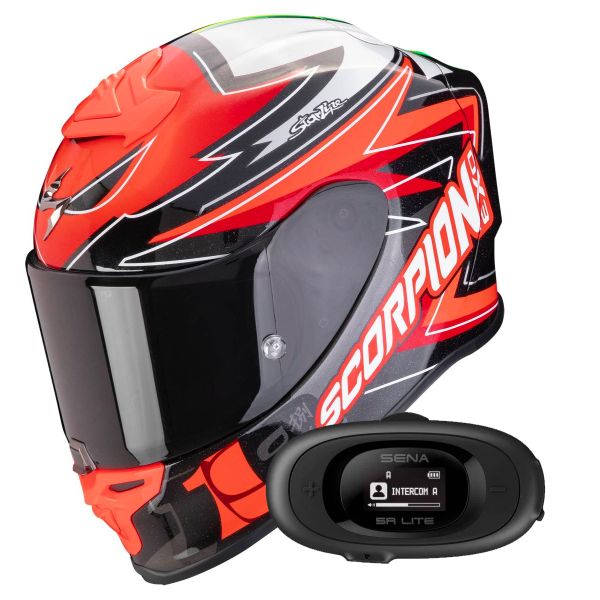Integral Scorpion Exo R1 Evo Air Alvaro Bautista Replica Red + Kit bluetooth 5R Lite