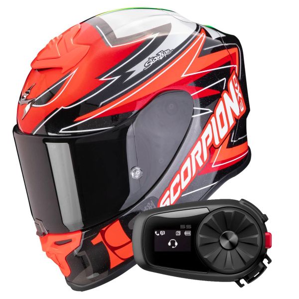 Integral Scorpion Exo R1 Evo Air Alvaro Bautista Replica Red + Kit Bluetooth 5S