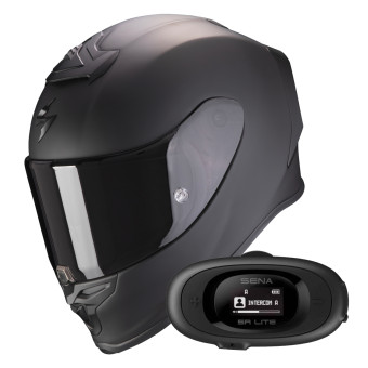 Integral Scorpion Exo R1 Evo Air Solid Matt Black + Kit bluetooth 5R Lite