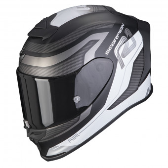 Scorpion Exo R1 Evo Air Vatis Matt Black White + Intercom Sena 5S