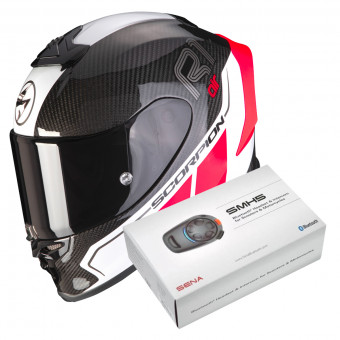 Integral Scorpion Exo R1 Evo Carbon Air Corpus II Red + Intercom Sena SMH5