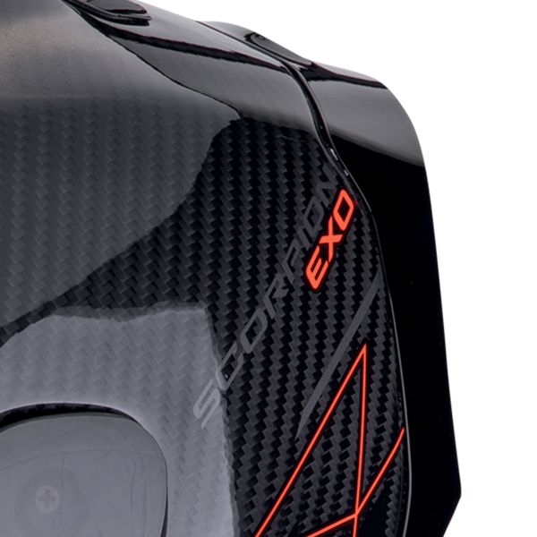 Scorpion Exo R1 Evo Carbon Air Cynergy Negro Rojo