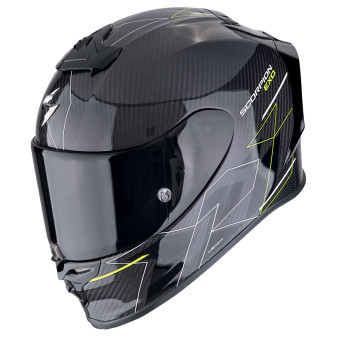 Scorpion Exo R1 Evo Carbon Air Cynergy Yellow + Kit bluetooth Exo-Com Link-1C