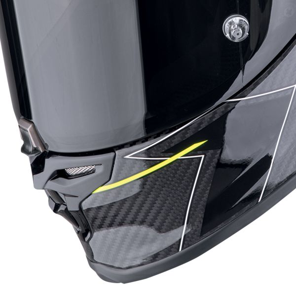 Scorpion Exo R1 Evo Carbon Air Cynergy Black Yellow Fluo + Kit Bluetooth 5S Solo