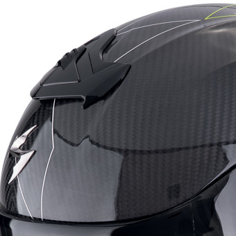 Scorpion Exo R1 Evo Carbon Air Cynergy Yellow + Kit bluetooth Exo-Com Link-1C