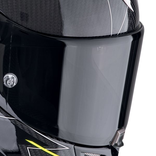 Scorpion Exo R1 Evo Carbon Air Cynergy Black Yellow Fluo + Kit Bluetooth 5S Solo