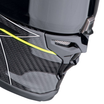 Scorpion Exo R1 Evo Carbon Air Cynergy Yellow + Kit bluetooth Exo-Com Link-1C