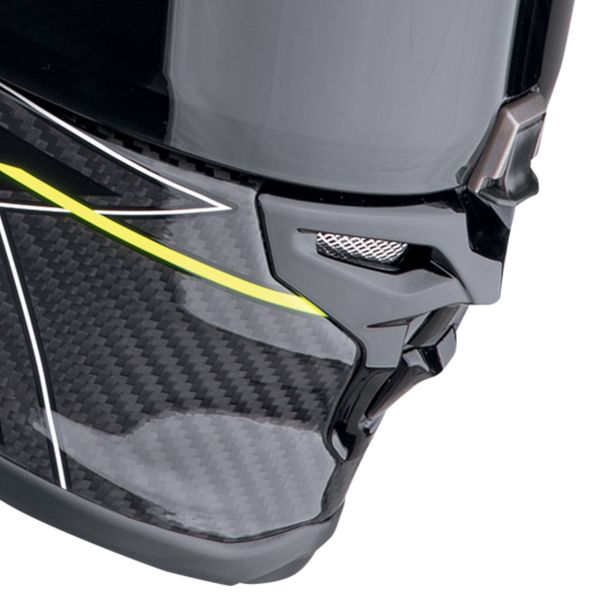 Scorpion Exo R1 Evo Carbon Air Cynergy Black Yellow Fluo + Kit Bluetooth 5S Solo