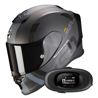 Integral Scorpion Exo R1 Evo Carbon Air MG Matt Black Dark Silver + Kit bluetooth 5R Lite