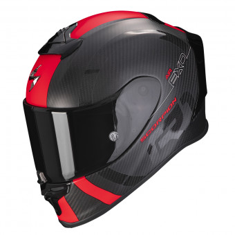 Scorpion Exo R1 Evo Carbon Air MG Matt Black Red + Intercom Sena SMH5