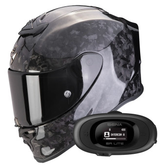 Integral Scorpion Exo R1 Evo Carbon Air Onyx Black + Kit bluetooth 5R Lite Solo