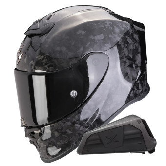Integral Scorpion Exo R1 Evo Carbon Air Onyx Black + Kit bluetooth Exo-Com Link-1
