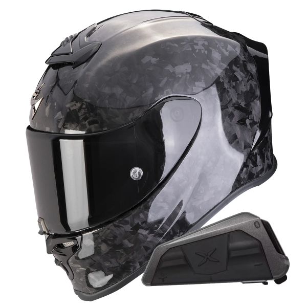 Integral Scorpion Exo R1 Evo Carbon Air Onyx Black + Kit bluetooth Exo-Com Link-1 Integral Scorpion Exo R1 Evo Carbon Air Onyx Black + Kit bluetooth Exo-Com Link-1