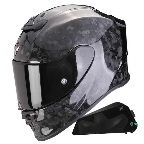 Integral Scorpion Exo R1 Evo Carbon Air Onyx Black + Kit bluetooth Exo-Com Link-1C Integral Scorpion Exo R1 Evo Carbon Air Onyx Black + Kit bluetooth Exo-Com Link-1C