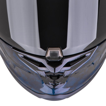 Scorpion Exo R1 Evo Carbon Air Onyx Blue + Kit bluetooth Exo-Com Link-1