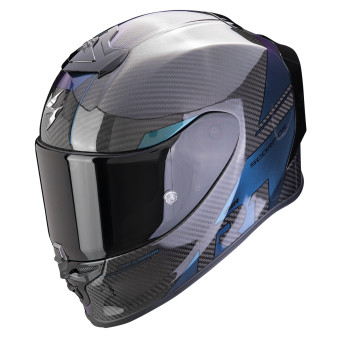 Scorpion Exo R1 Evo Carbon Air Rally Chameleon + Kit bluetooth Exo-Com Link-1C