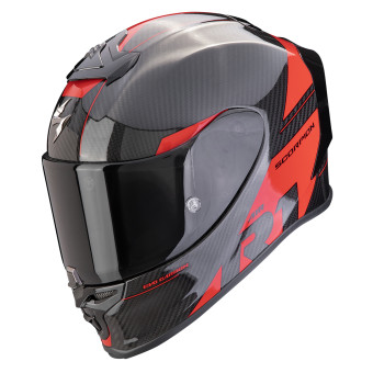 Scorpion Exo R1 Evo Carbon Air Rally Black Red + Kit bluetooth 5R Lite Solo