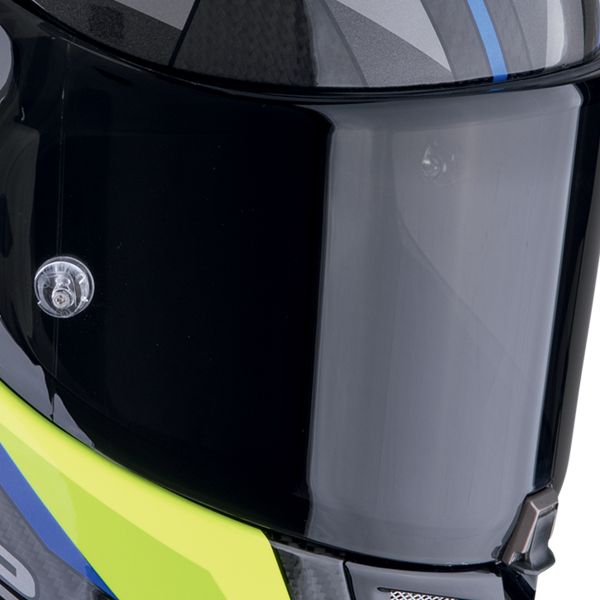 Scorpion Exo R1 Evo Carbon Air Runner Blue Yellow + Kit bluetooth Exo-Com Link-1C