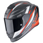 Casque Integral Scorpion Exo R1 Evo Carbon Air Runner Negro mate Rojo