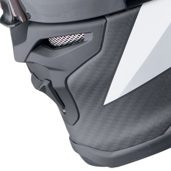 Scorpion Exo R1 Evo Carbon Air Runner Matt Black Red + Kit Bluetooth Lokui K30