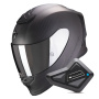 Casque Integral Scorpion Exo R1 Evo Carbon Air Solid Matt Black + Kit Bluetooth BT Mini