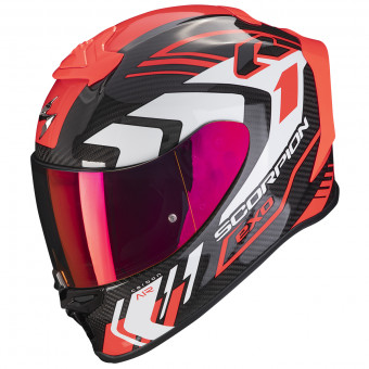 Casque Integral Scorpion Exo R1 Evo Carbon Air Supra Black Red Casque Integral Scorpion Exo R1 Evo Carbon Air Supra Black Red