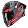 Casque Integral Scorpion Exo R1 Evo II Air Adrenaline Black Red Silver