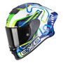 Casque Integral Scorpion Exo R1 Evo II Air Cornering White Blue Green