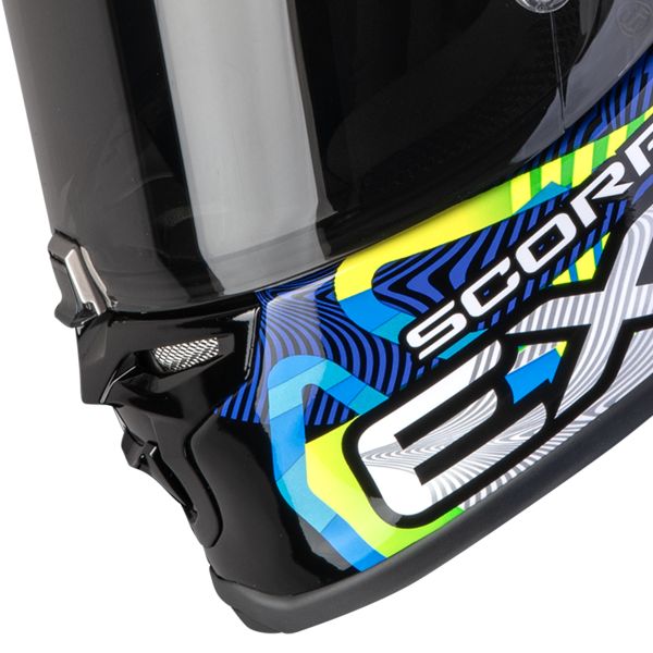 Scorpion Exo R1 Evo II Air Cornering White Blue Green