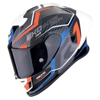 Scorpion Exo R1 Evo II Air Coup Black Red Blue + Kit Bluetooth Lokui K30