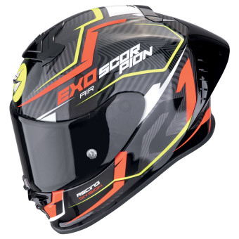 Scorpion Exo R1 Evo II Air Coup Black Red Yellow Fluo + Kit Bluetooth BT Mini
