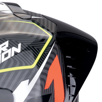 Scorpion Exo R1 Evo II Air Coup Black Red Yellow Fluo + Kit Bluetooth BT Mini