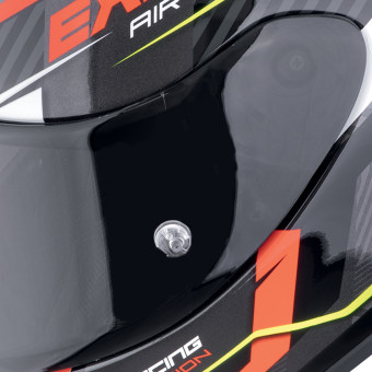 Scorpion Exo R1 Evo II Air Coup Black Red Yellow Fluo + Kit Bluetooth BT Mini