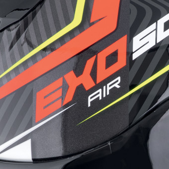 Scorpion Exo R1 Evo II Air Coup Black Red Yellow Fluo + Kit Bluetooth BT Mini